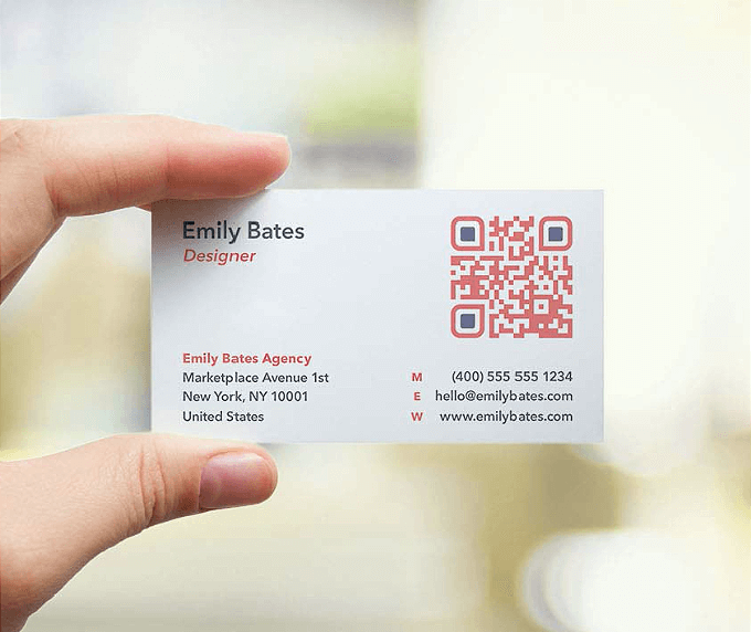 QR Code Visiting Cards